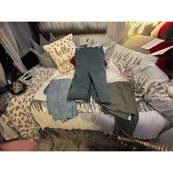 3x lot time & tru cargo pants, jeggings & grunge boycut jeans xl-xxl plus - Picture 1 of 6